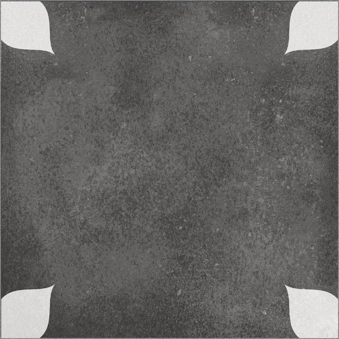 false HP Nebula Charcoal Floret Digital Paver tile 300x300 mm