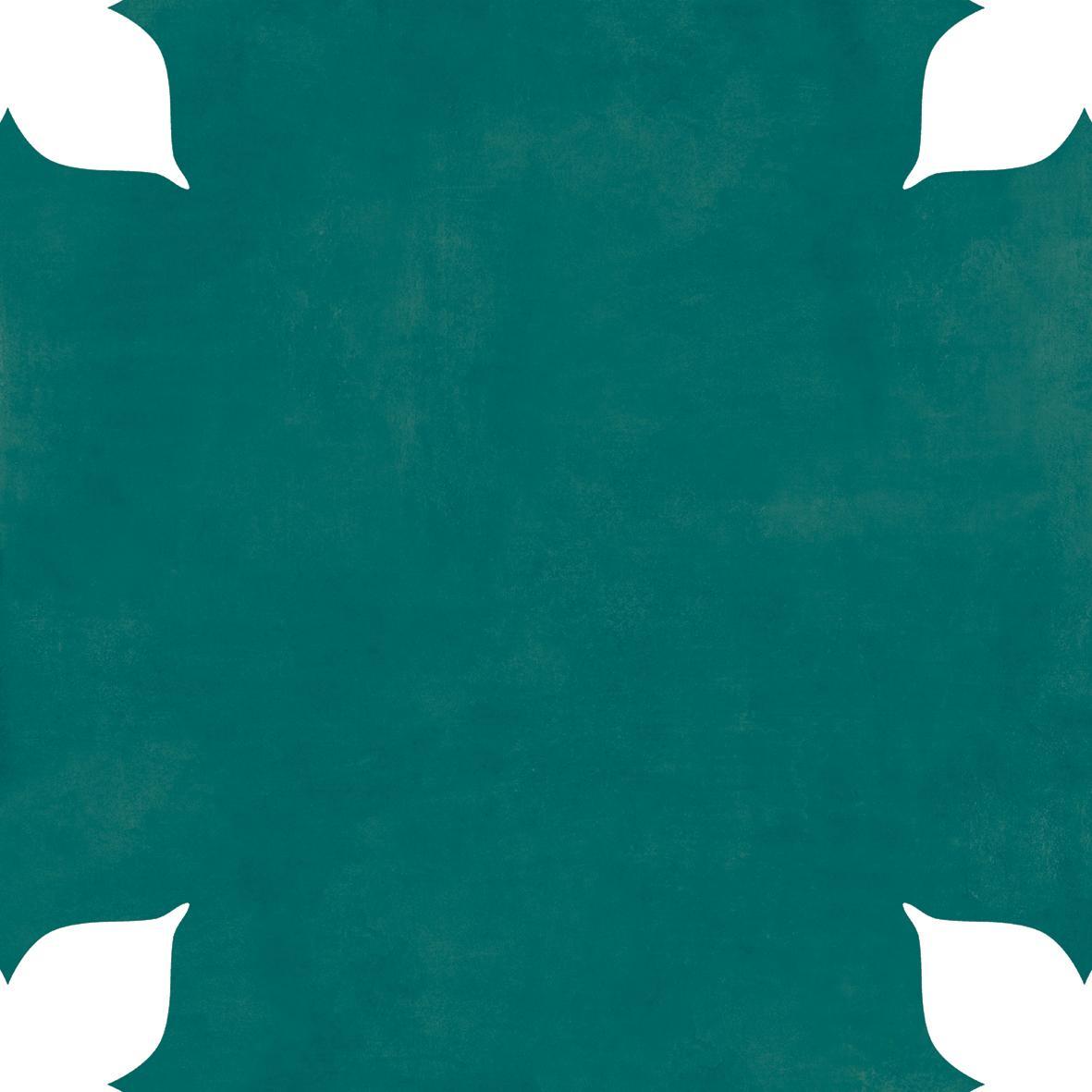 false HP Teal Floret Digital Paver tile 300x300 mm