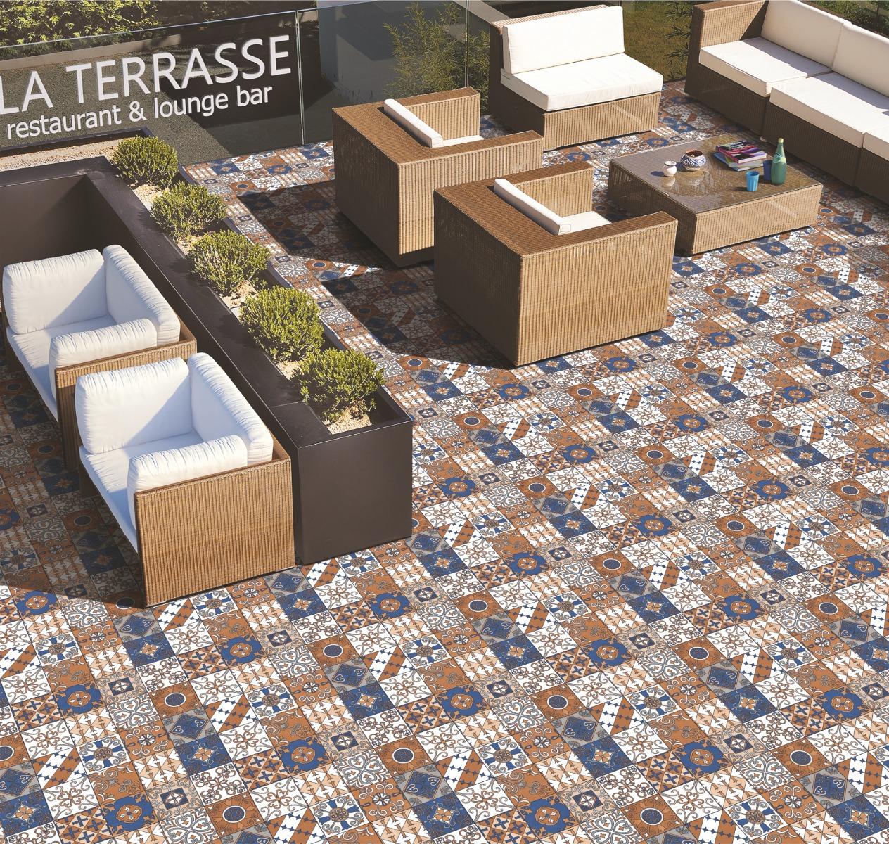 false HP Azulejo Mediterranean Digital Paver tile 300x300 mm