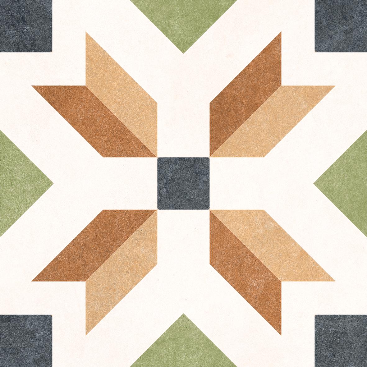 Matte Finish HP Encaustic Arrow Burst Ceramic tile 300x300 mm