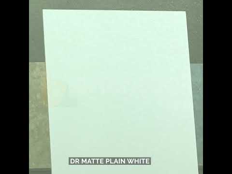 Matte Finish DR Matte Plain White Glazed Vitrified Tiles 600x1200 mm