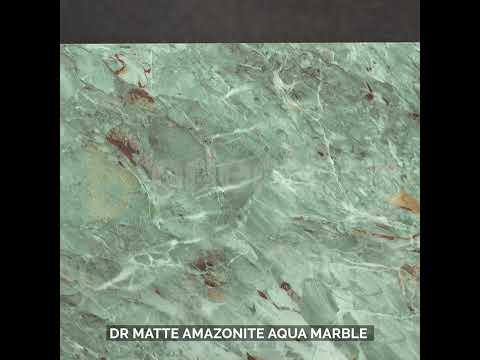 Matte Finish DR Matte Amazonite Aqua Marble Glazed Vitrified Tiles 600x1200 mm