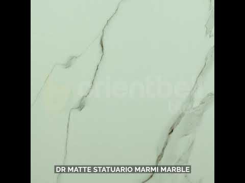 Matte Finish DR Matte Statuario Marmi Marble Glazed Vitrified Tiles 600x1200 mm