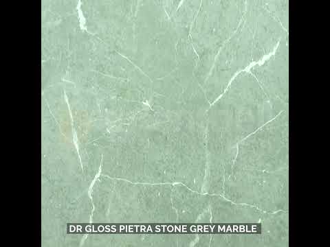 Glossy Finish DR Gloss Pietra Stone Grey Marble Glazed Vitrified Tiles 600x1200 mm