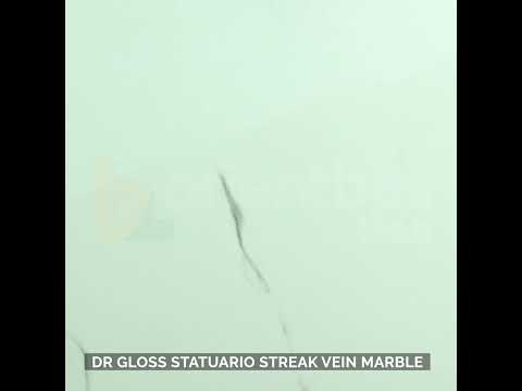 Glossy Finish DR Gloss Statuario Streak Vein Marble Glazed Vitrified Tiles 600x1200 mm