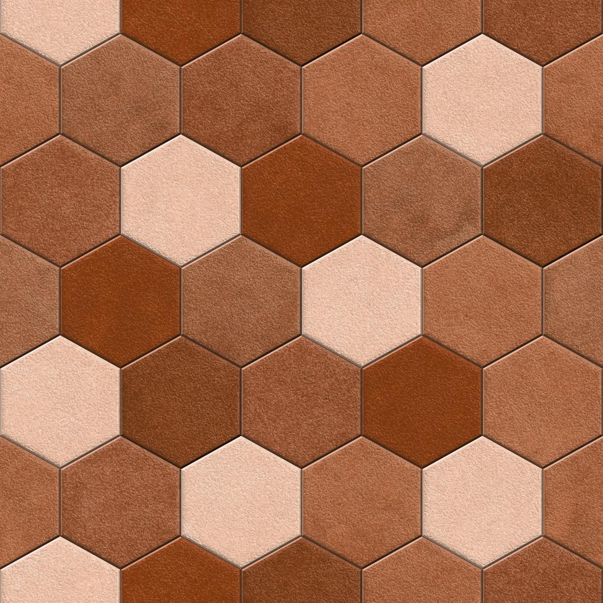 Matte Finish HRP Cotto Hexagon Stone Pavers tile 400x400 mm