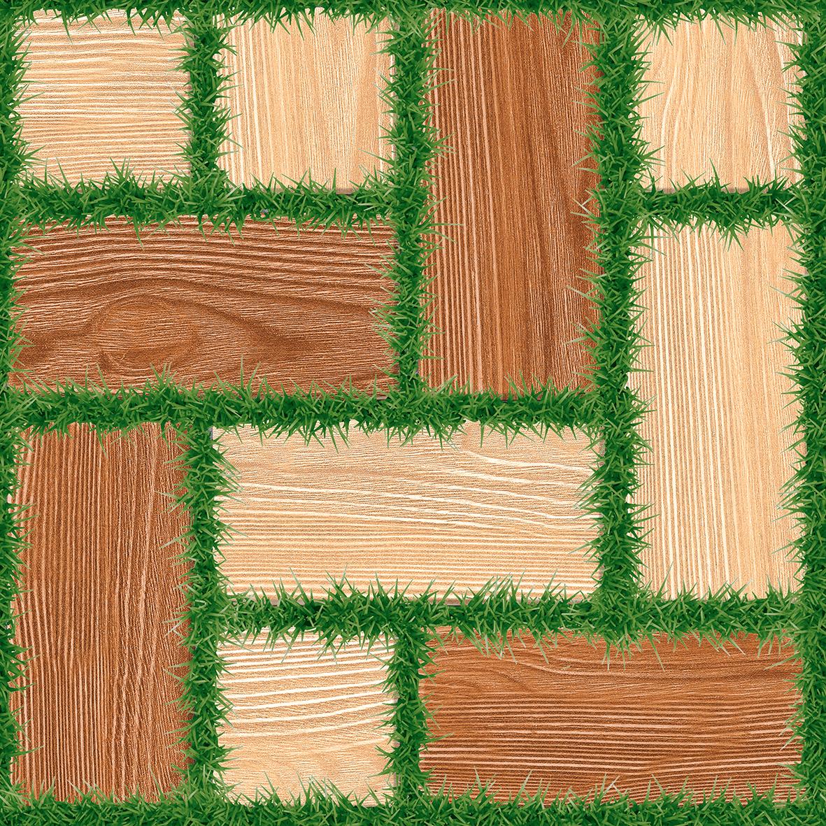 Matte Finish HRP Timber Brick Naturescape Ceramic tile 400x400 mm