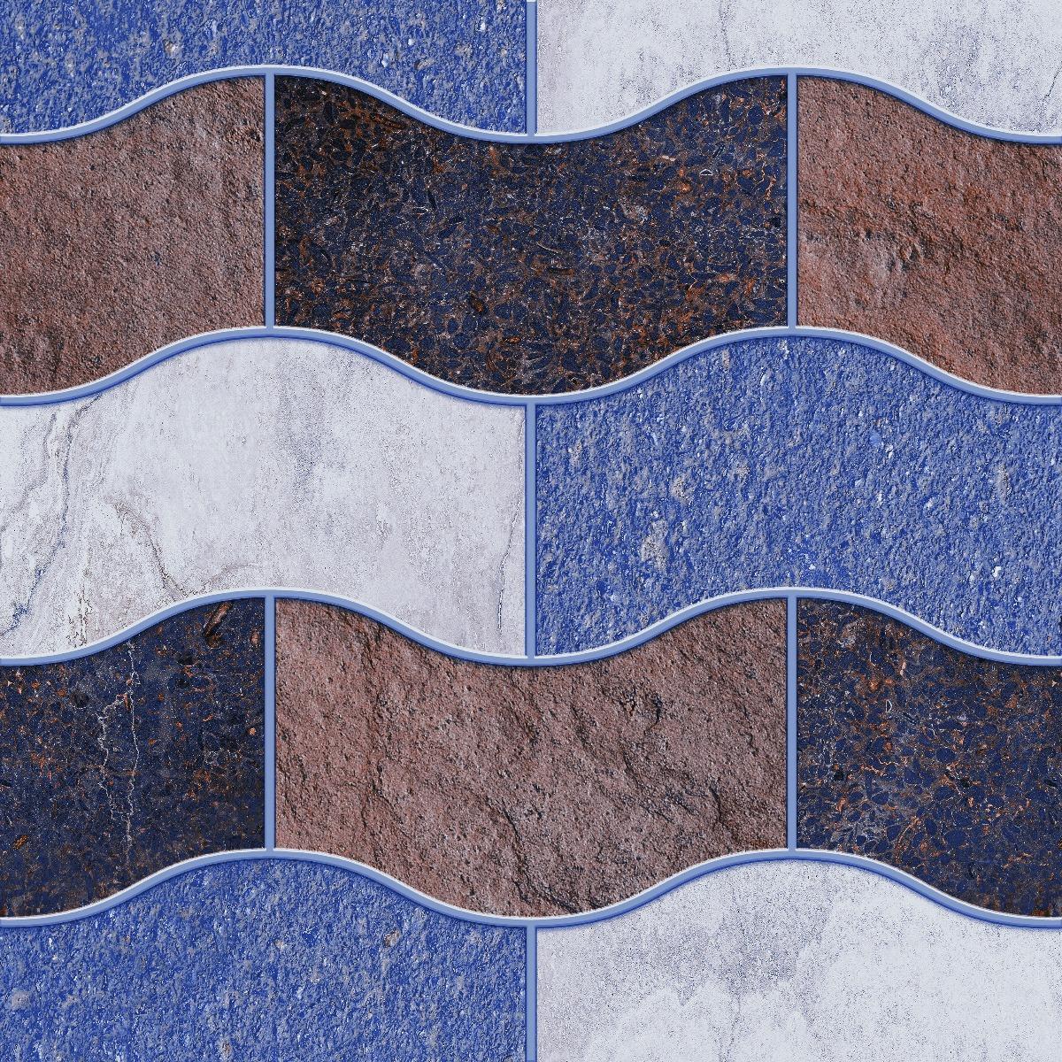 Blue Tiles for Balcony Tiles, Swimming Pool Tiles, Parking Tiles, Pathway Tiles, Commercial/Office, Outdoor Area