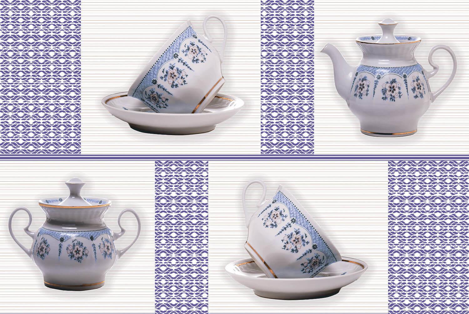 HWH Tea Cup Set Purple HL