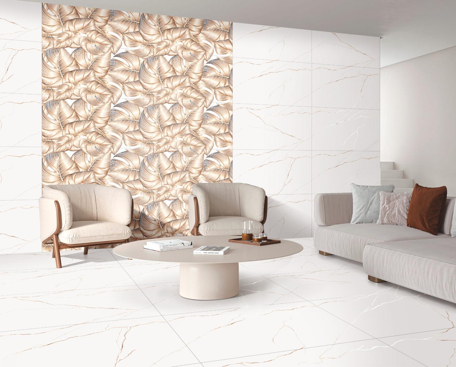 Carving Matte Lasa Bianco Endless Carving Porcelain tile 600x1200 mm