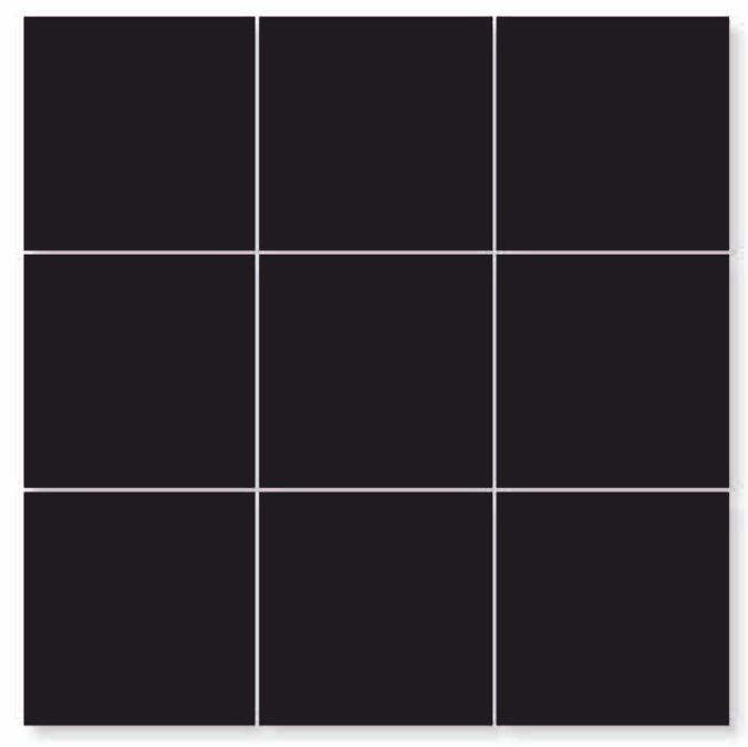 Matte Finish Matte Black 3by3 Square Ceramic tile 306x306 mm