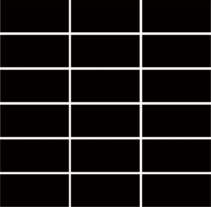 Matte Finish Matte Black 3by6 Brick Ceramic tile 285x290 mm