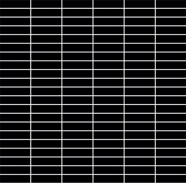 Matte Finish Matte Black Grid Stacked Brick Ceramic tile 292x300 mm