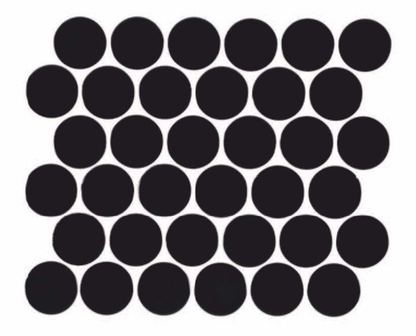 Matte Finish Matte Black 3D Retro Round Ceramic tile 265x300 mm