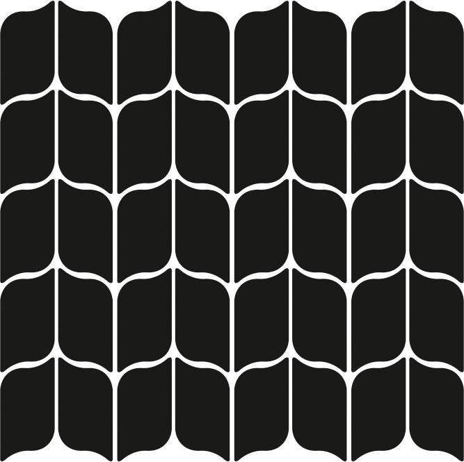 Matte Finish Matte Black Sparrow Ceramic tile 285x310 mm