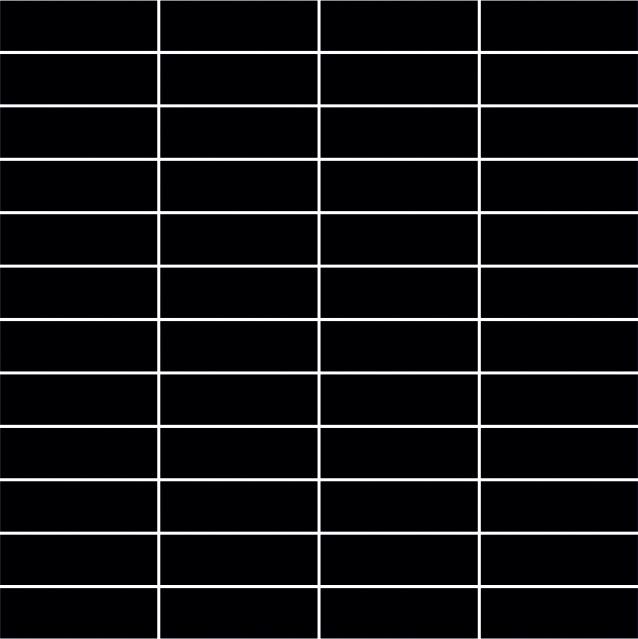 Matte Finish Matte Black Stacked Brick Ceramic tile 298x298 mm