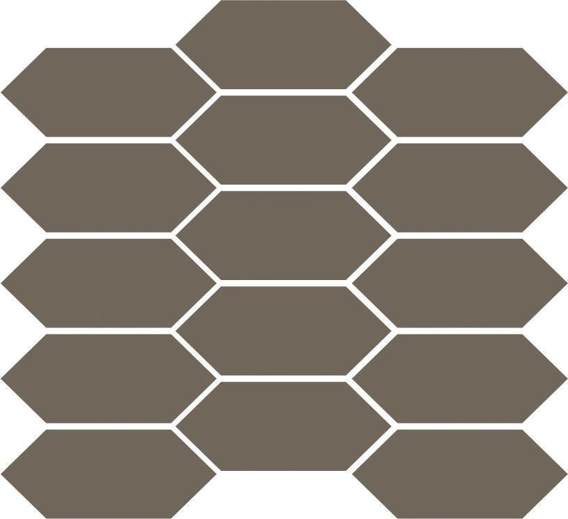 Matte Finish Matte Carbon Picket Ceramic tile 258x288 mm