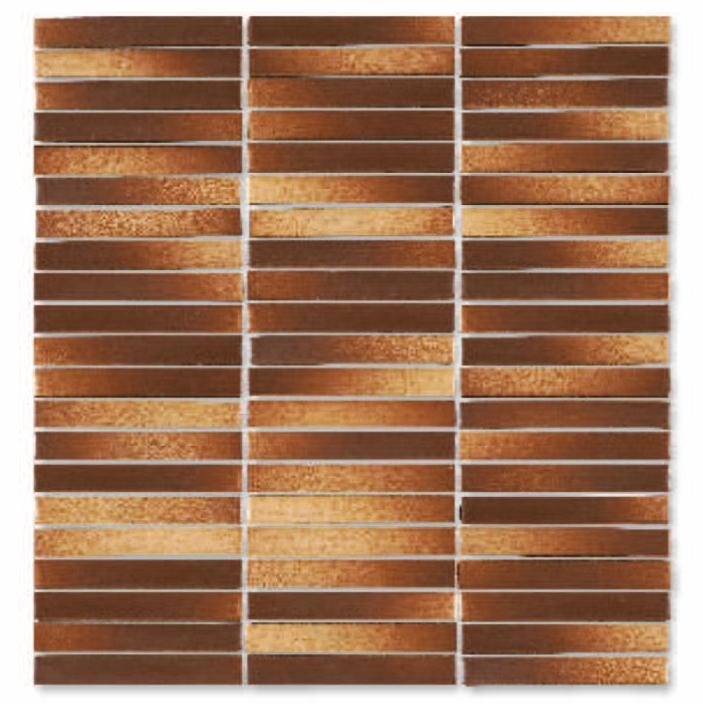 Matte Finish Matte Copper 3D Stacked Bone Ceramic tile 285x300 mm