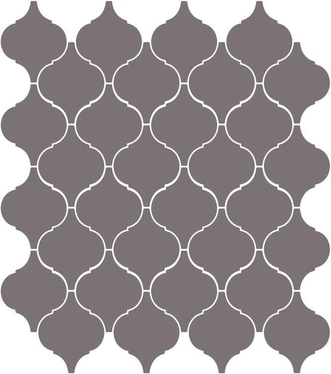 Matte Finish Matte Graphite Arabesque Ceramic tile 260x265 mm