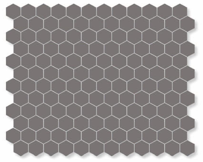 Matte Finish Matte Graphite Mini Hexagon Ceramic tile 255x295 mm