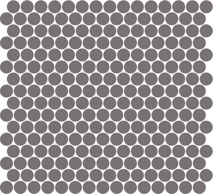 Matte Finish Matte Graphite Penny Round Ceramic tile 294x313 mm