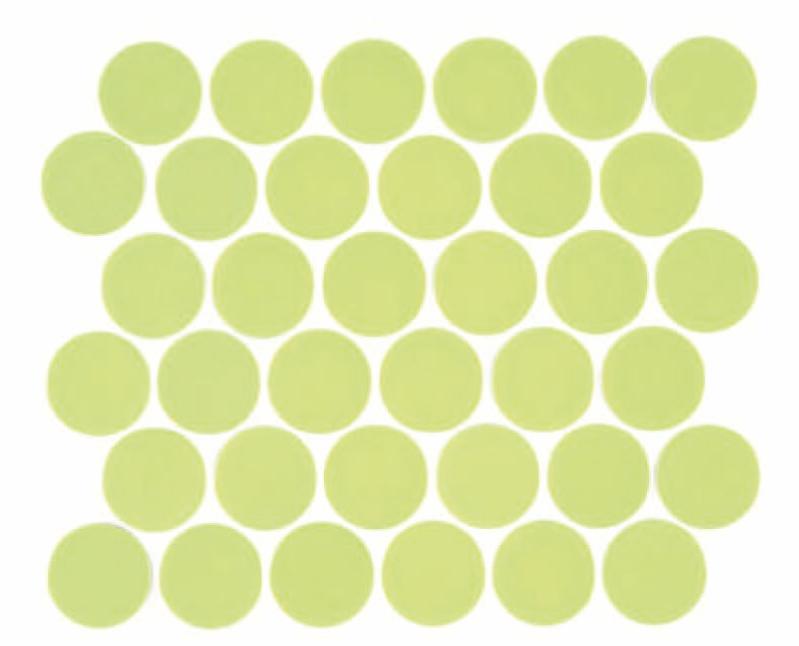 Matte Finish Matte Green Retro Round Ceramic tile 265x300 mm