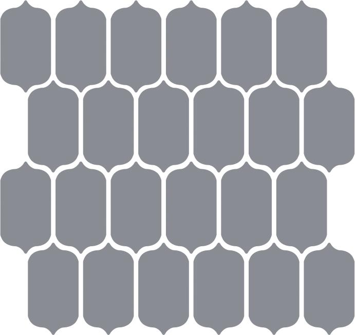 Matte Finish Matte Grey Lantern Ceramic tile 260x265 mm