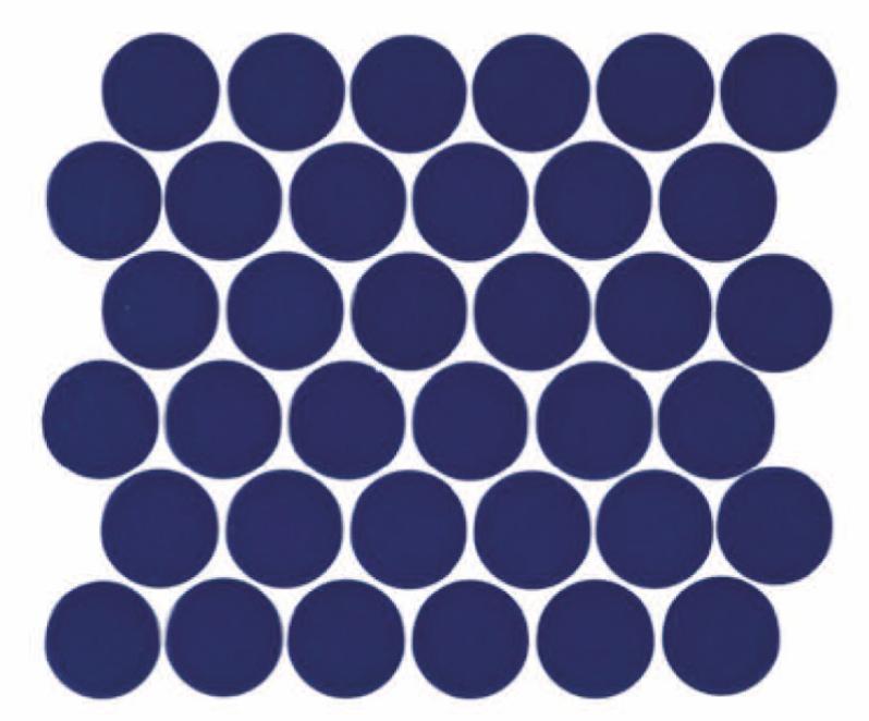 Matte Finish Matte Indigo Retro Round Ceramic tile 265x300 mm