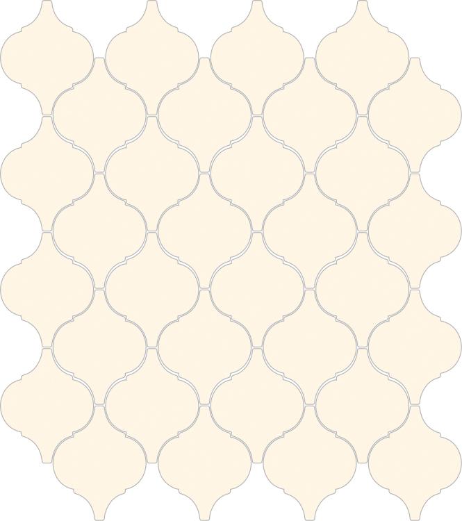 Matte Finish Matte Ivory Arabesque Ceramic tile 260x265 mm