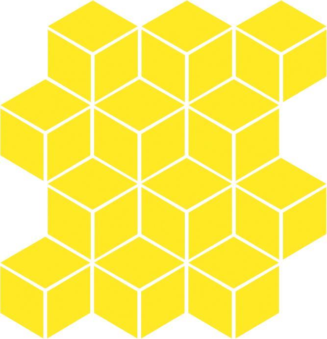 Matte Finish Matte Lemon Cube Ceramic tile 265x310 mm