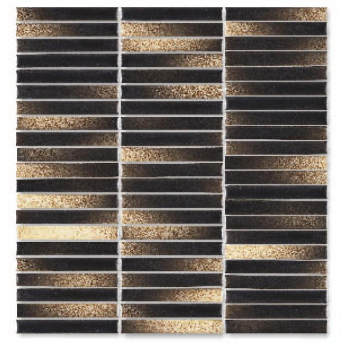 Matte Finish Matte Mocha Gold 3D Stacked Bone Ceramic tile 285x300 mm