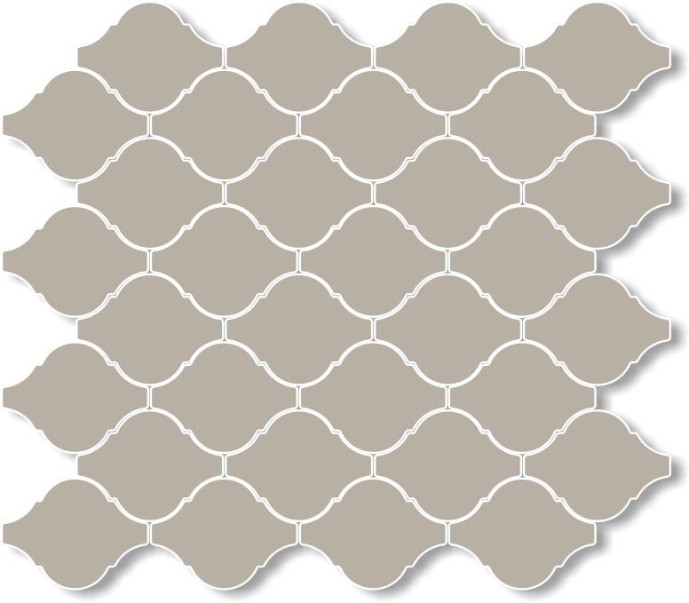 Matte Finish Matte Mushroom Arabesque Ceramic tile 245x285 mm