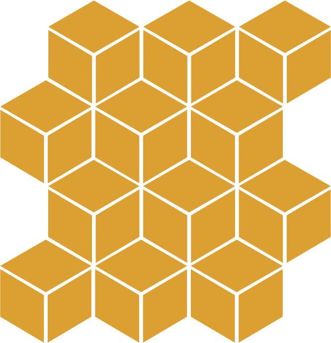 Matte Finish Matte Orange Cube Ceramic tile 265x310 mm