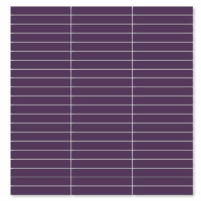 Matte Finish Matte Purple Stacked Bone Ceramic tile 285x300 mm