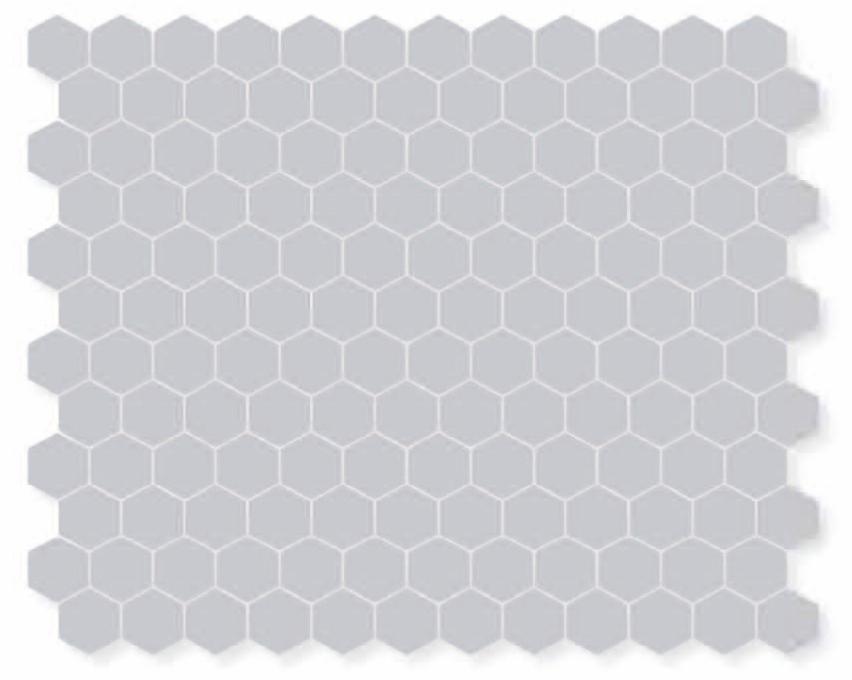 Matte Finish Matte Silver Mini Hexagon Ceramic tile 255x295 mm