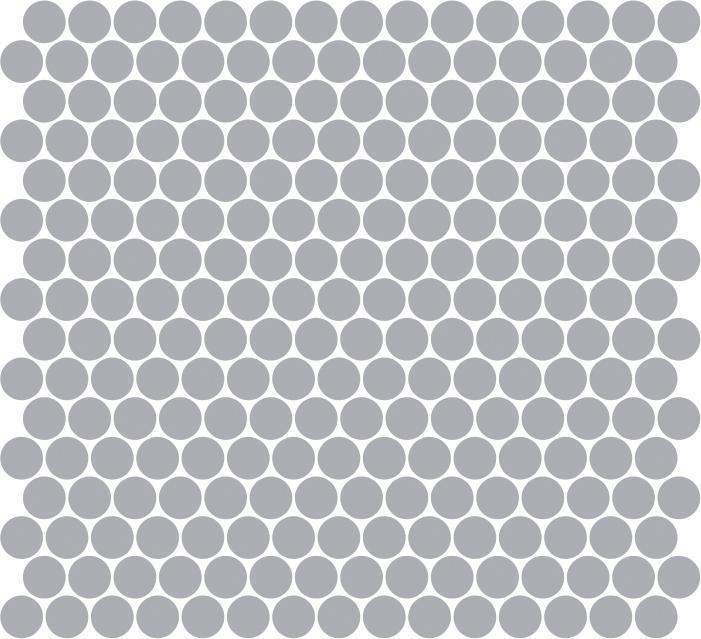 Matte Finish Matte Silver Penny Round Ceramic tile 294x313 mm