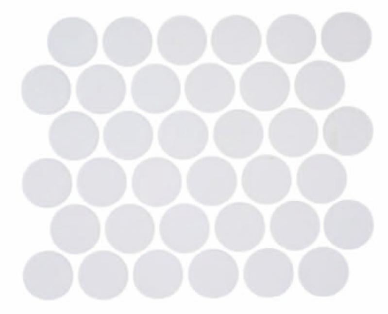 Matte Finish Matte Silver Retro Round Ceramic tile 265x300 mm