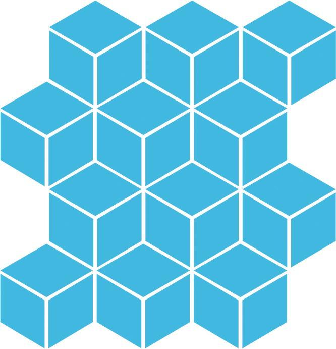 Matte Finish Matte Sky Cube Ceramic tile 265x310 mm