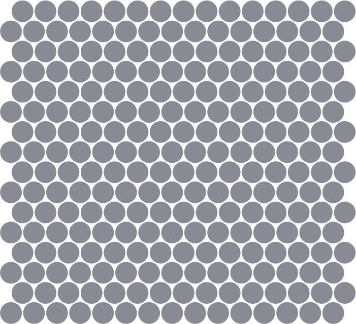 Matte Finish Matte Slate Penny Round Ceramic tile 294x313 mm