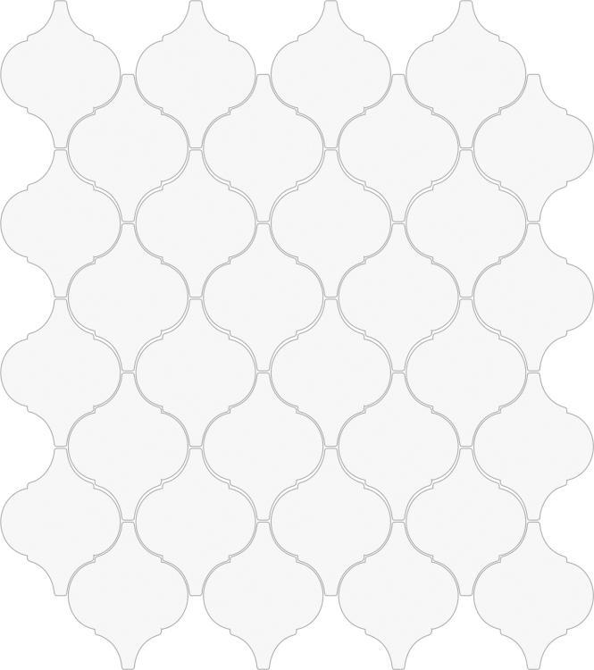 Matte Finish Matte Snow Arabesque Ceramic tile 260x265 mm