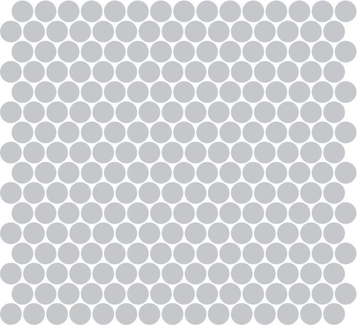 Matte Finish Matte Steel Penny Round Ceramic tile 294x313 mm