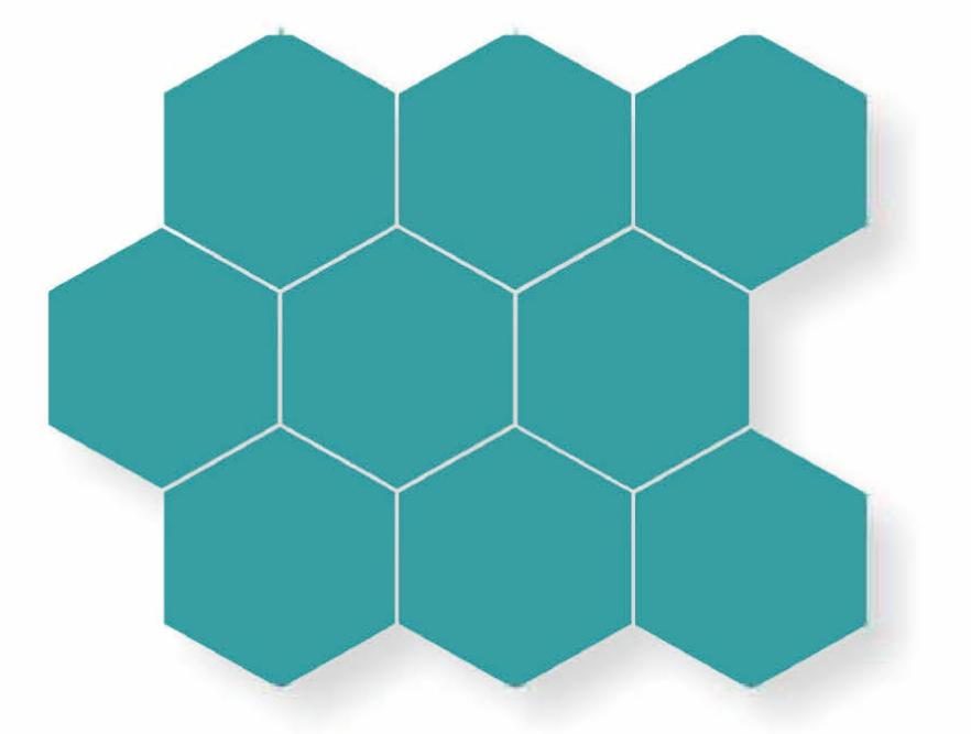 Matte Finish Matte Turquoise Hexa Ceramic tile 250x290 mm