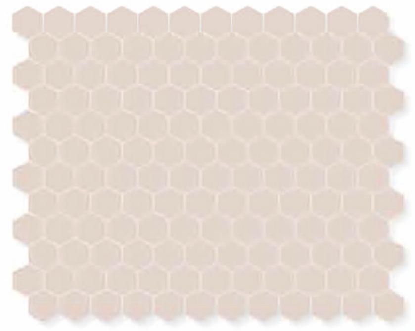 Matte Finish Matte Vanilla Mini Hexagon Ceramic tile 255x295 mm