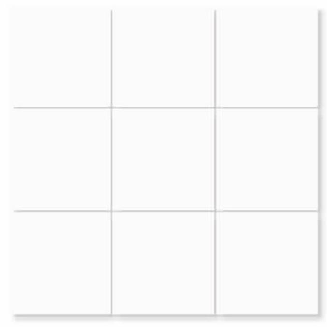 Matte Finish Matte White 3by3 Square Ceramic tile 306x306 mm