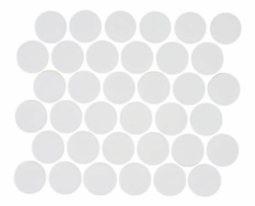 Matte Finish Matte White 3D Retro Round Ceramic tile 265x300 mm