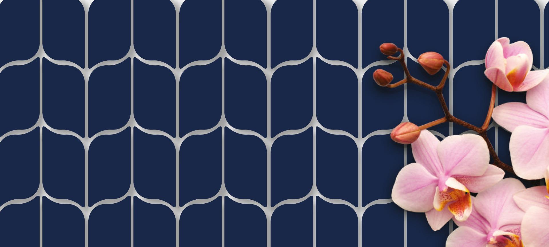 Matte Finish Matte Indigo Sparrow Ceramic tile 285x310 mm