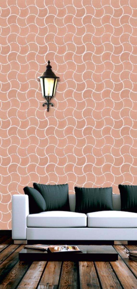 Matte Finish Matte Rosa Fishscale Waves Ceramic tile 272x272 mm