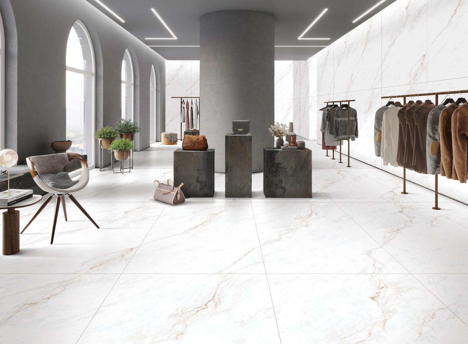 Matte Finish Michael Angelo Papertouch Glazed Vitrified Tiles Floor Tiles