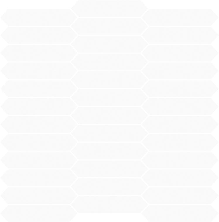 Glossy Finish Mini Picket White Gloss Ceramic tile 275x300 mm