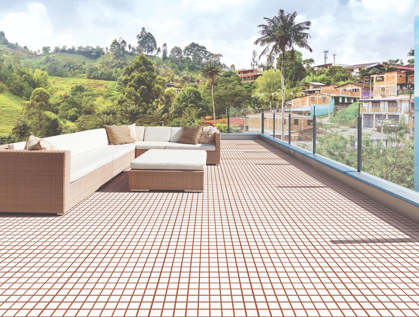 Matte Finish Mosaic Cool Brown Ceramic tile 300x300 mm